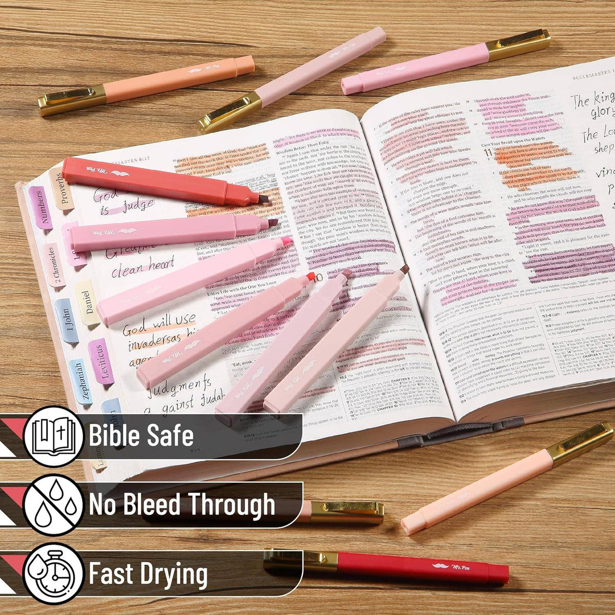 Aesthetic Highlighters & Ballpoint Pens, 12 Pack