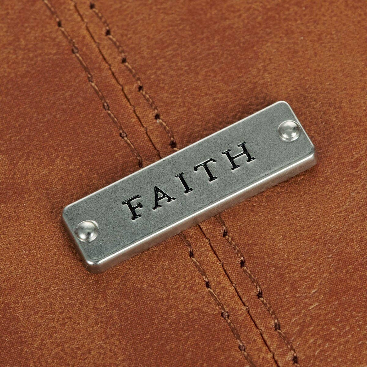 Bible Cover Classic Brown Faith Badge