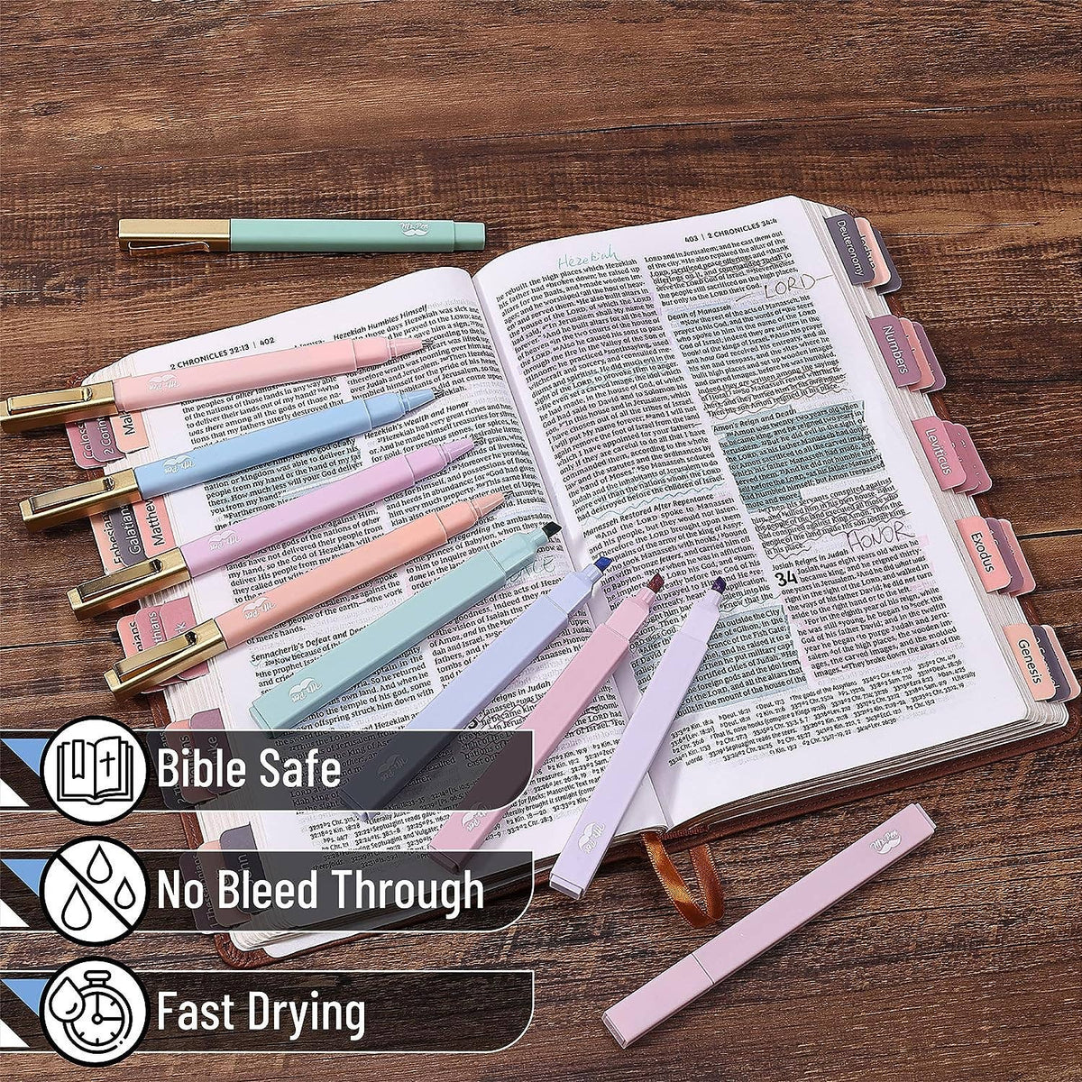 Aesthetic Highlighters & Ballpoint Pens, 12 Pack