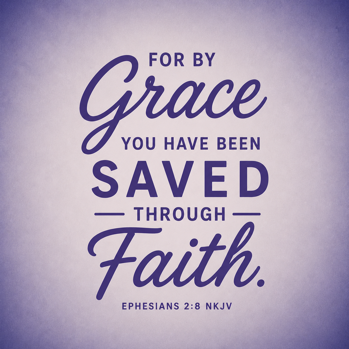 Saved by Grace | White + Purple