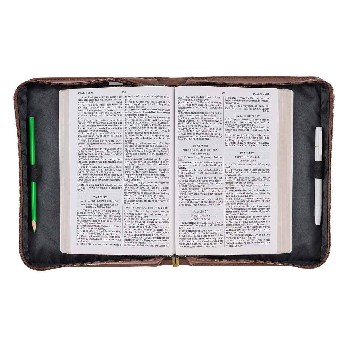 Bible Cover Classic Brown Wings Like Eagles Isa. 40:31
