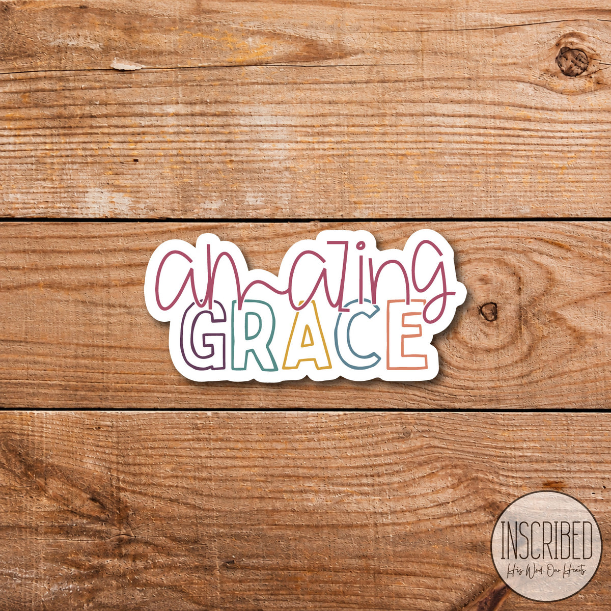 Amazing Grace Boho Waterproof Sticker