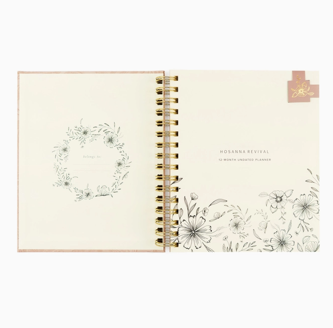 12-Month Undated Planner: Sonora Design, Spiral