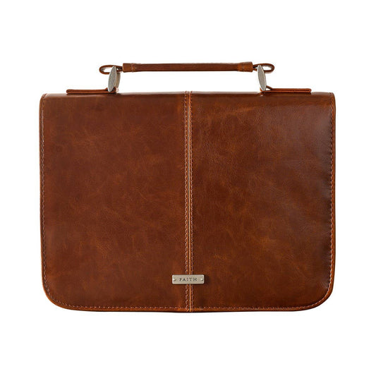 Bible Cover Classic Brown Faith Badge