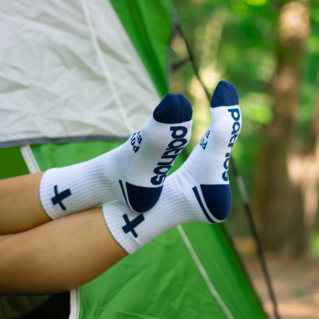 Powered By Faith | White + Navy