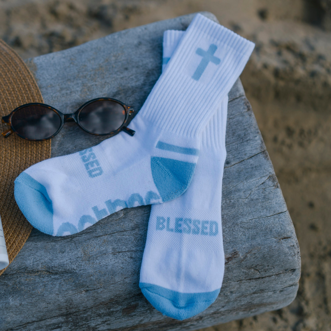 Blessed | White + Skyfall Blue
