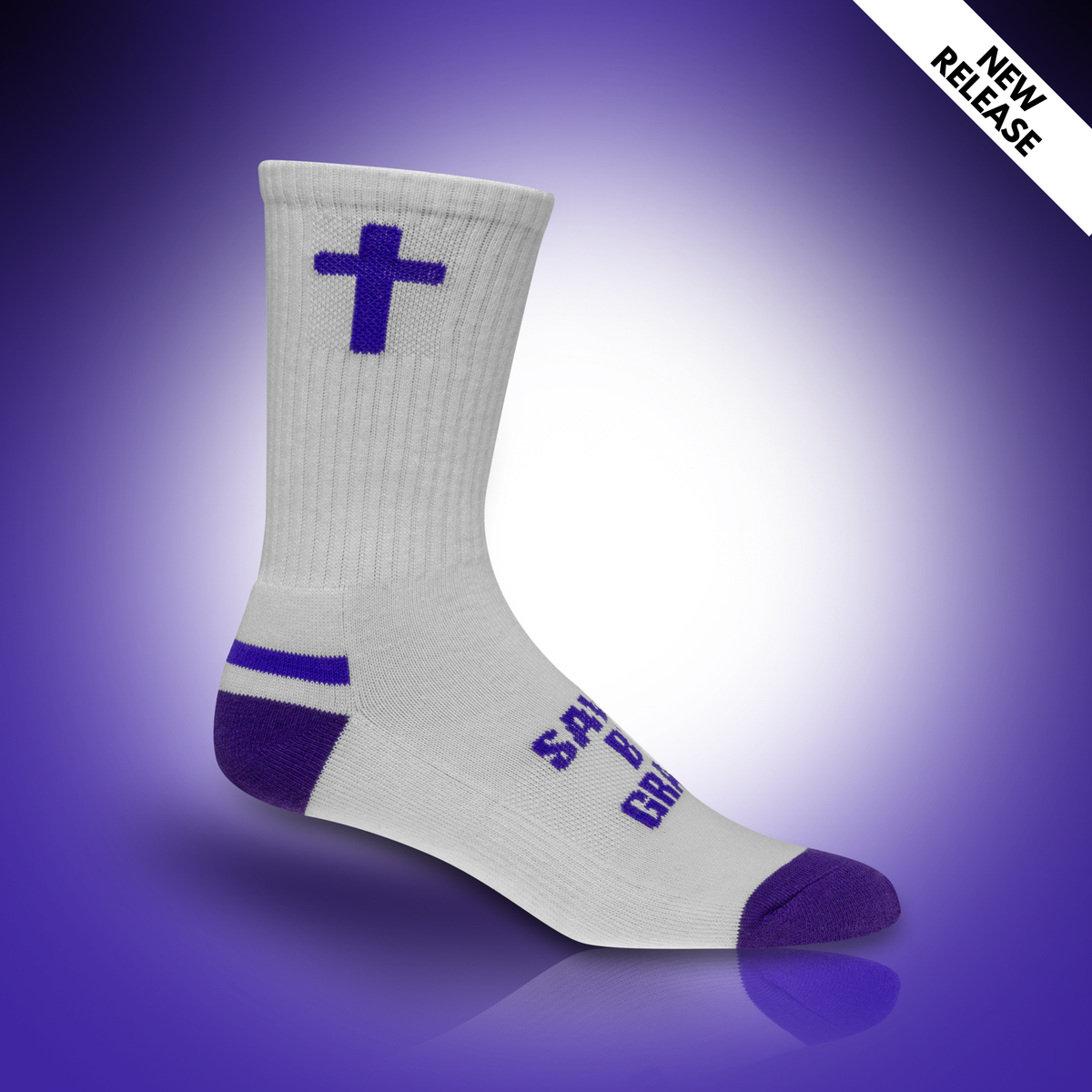 Saved by Grace | White + Purple